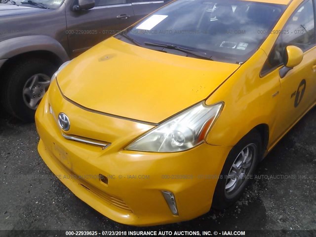 JTDZN3EU0C3145774 - 2012 TOYOTA PRIUS V YELLOW photo 6