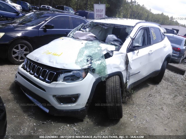 3C4NJCCB9JT358431 - 2018 JEEP COMPASS LIMITED WHITE photo 2