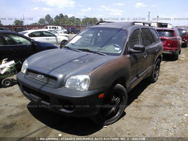 KM8SC73E73U509981 - 2003 HYUNDAI SANTA FE GLS AWD BLACK photo 2