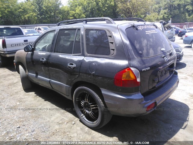 KM8SC73E73U509981 - 2003 HYUNDAI SANTA FE GLS AWD BLACK photo 3