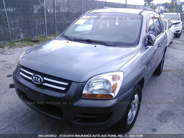 KNDJE723167166338 - 2006 KIA NEW SPORTAGE  GRAY photo 6