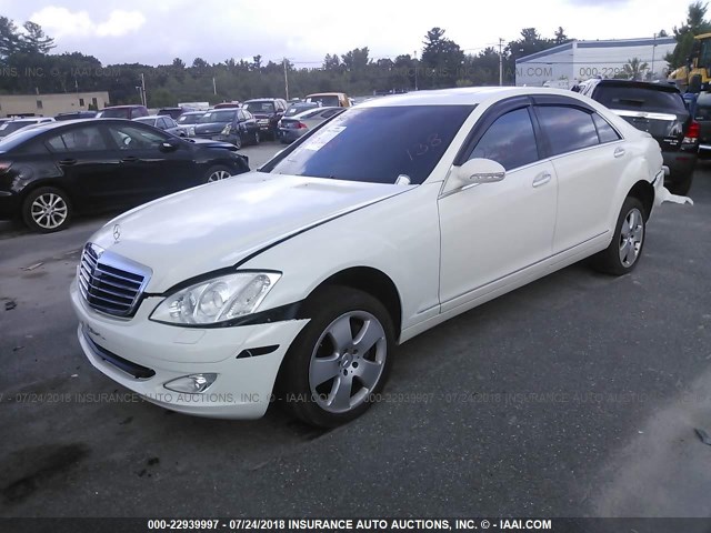 WDDNG86X07A122968 - 2007 MERCEDES-BENZ S 550 4MATIC WHITE photo 2