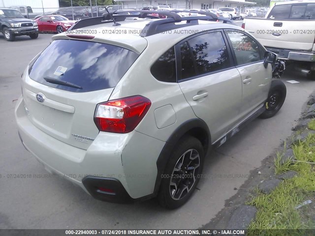 JF2GPABC3HH258020 - 2017 SUBARU CROSSTREK PREMIUM BEIGE photo 4