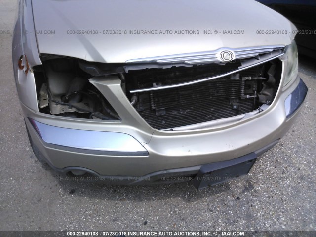 2A8GF68416R641141 - 2006 CHRYSLER PACIFICA TOURING GOLD photo 6