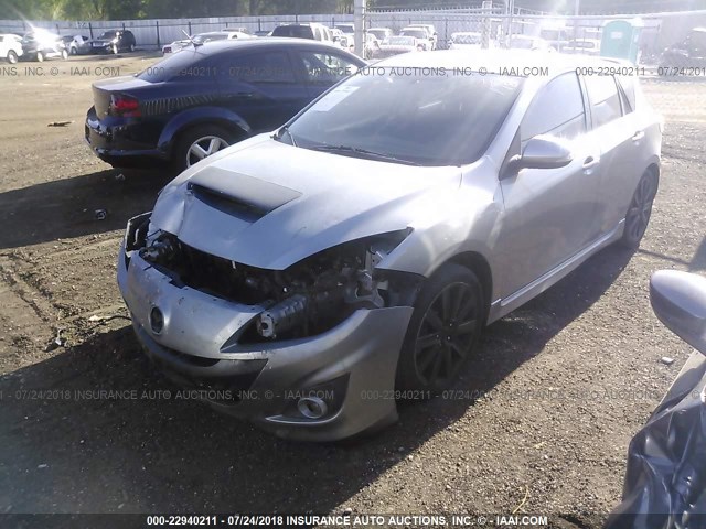 JM1BL1L47C1608696 - 2012 MAZDA SPEED 3 GRAY photo 2