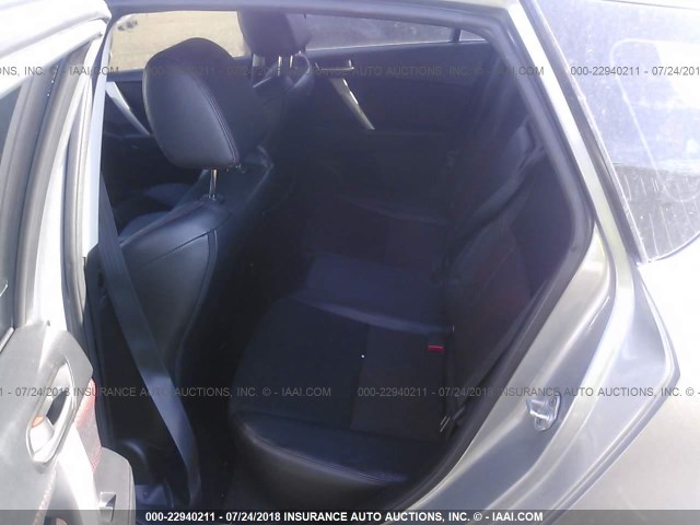 JM1BL1L47C1608696 - 2012 MAZDA SPEED 3 GRAY photo 8
