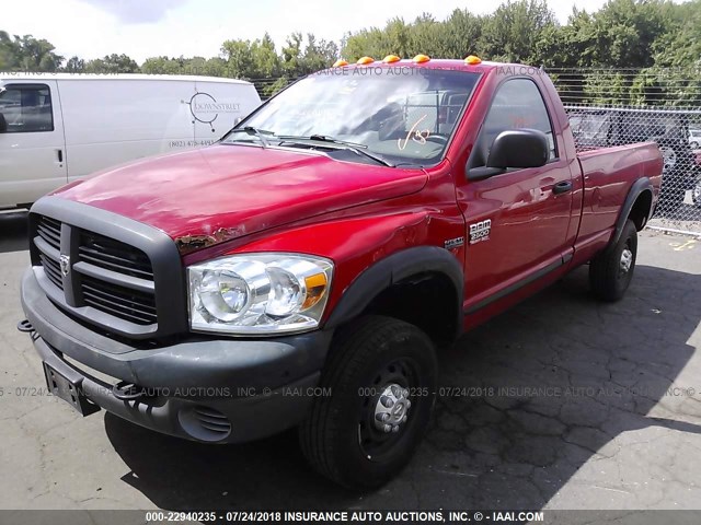 3D7KS26D18G117205 - 2008 DODGE RAM 2500 ST/SLT RED photo 2