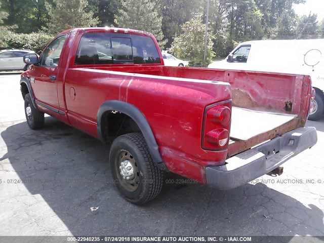 3D7KS26D18G117205 - 2008 DODGE RAM 2500 ST/SLT RED photo 3