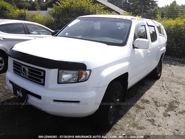 2HJYK16407H545954 - 2007 HONDA RIDGELINE RTS WHITE photo 2