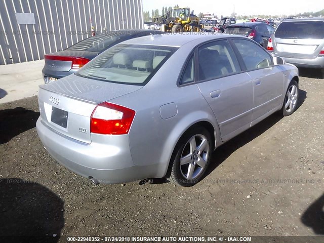 WAULC68E35A124723 - 2005 AUDI A4 SILVER photo 4