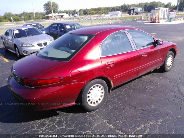 1MELM50U2VA625775 - 1997 MERCURY SABLE GS RED photo 4