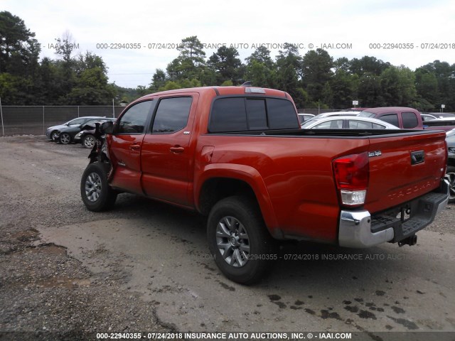 5TFAZ5CN8HX045396 - 2017 TOYOTA TACOMA DBL CAB/SR5/TRD SPORT/OR ORANGE photo 3