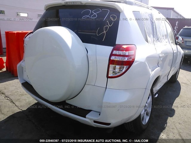 2T3YF4DV4BW099743 - 2011 TOYOTA RAV4 LIMITED WHITE photo 4