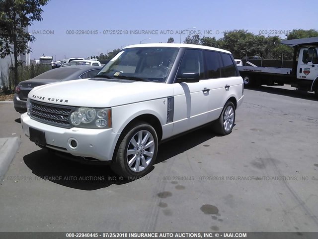 SALMF13408A275094 - 2008 LAND ROVER RANGE ROVER SUPERCHARGED WHITE photo 2