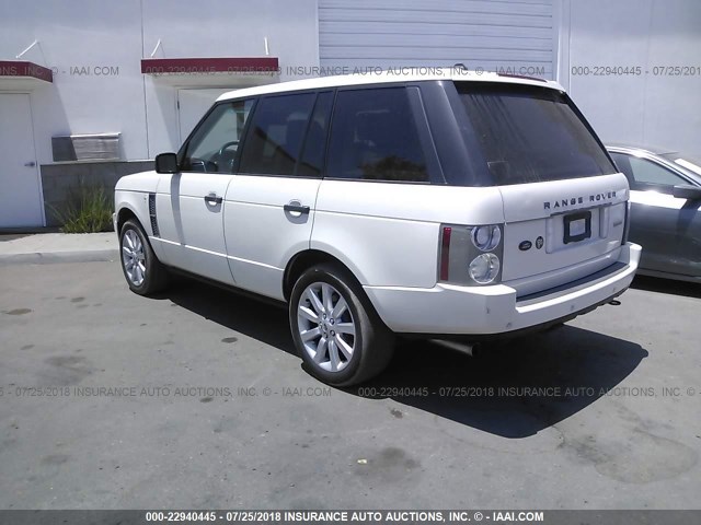 SALMF13408A275094 - 2008 LAND ROVER RANGE ROVER SUPERCHARGED WHITE photo 3