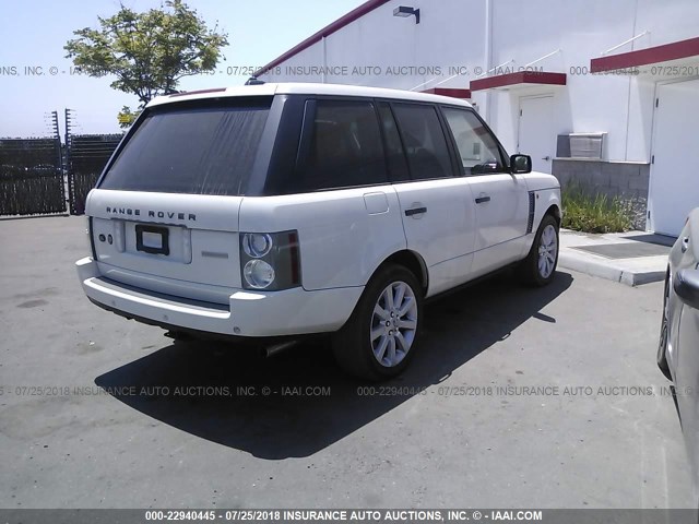 SALMF13408A275094 - 2008 LAND ROVER RANGE ROVER SUPERCHARGED WHITE photo 4