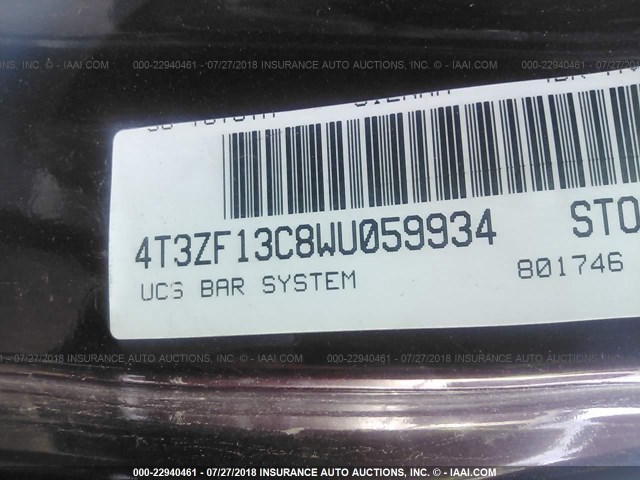 4T3ZF13C8WU059934 - 1998 TOYOTA SIENNA LE/XLE PURPLE photo 9