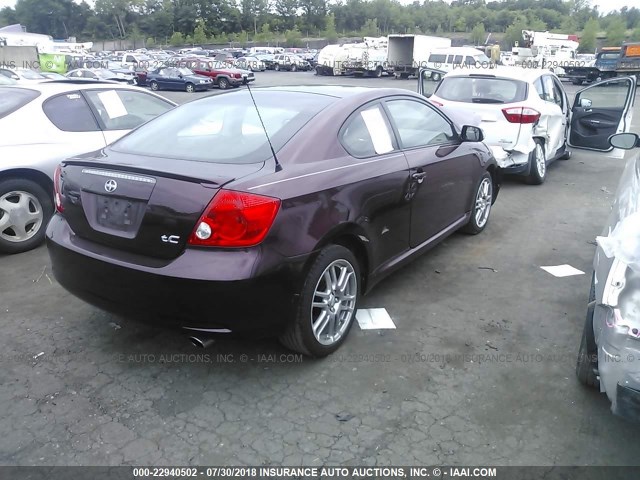 JTKDE177370191461 - 2007 TOYOTA SCION TC 紫色 照片 4