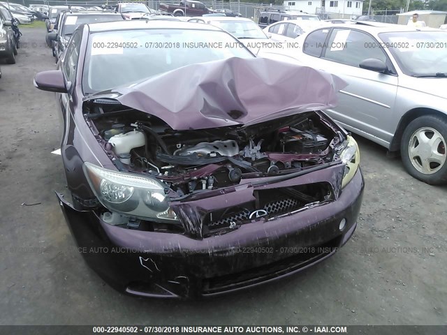 JTKDE177370191461 - 2007 TOYOTA SCION TC 紫色 照片 6