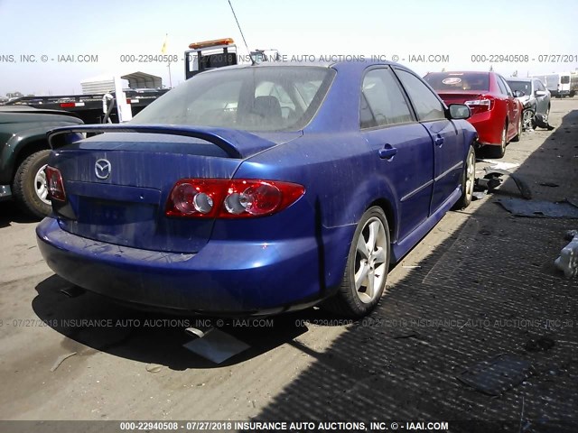 1YVHP80D155M08141 - 2005 MAZDA 6 S BLUE photo 4