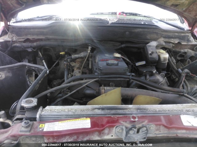 3D7KS28A97G840219 - 2007 DODGE RAM 2500 ST/SLT 红色 照片 10