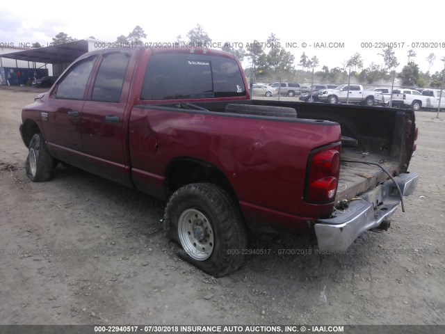 3D7KS28A97G840219 - 2007 DODGE RAM 2500 ST/SLT RED photo 3