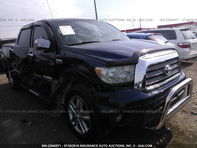 5TBDV58108S514624 - 2008 TOYOTA TUNDRA CREWMAX LIMITED BLUE photo 1