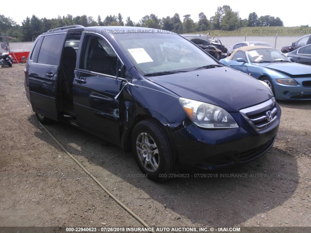 5FNRL38707B120491 - 2007 HONDA ODYSSEY EXL BLUE photo 1