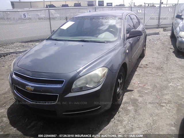 1G1ZG57B584233358 - 2008 CHEVROLET MALIBU LS GRAY photo 2