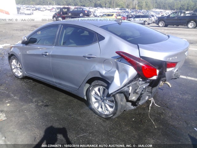 KMHDH4AEXFU300380 - 2015 HYUNDAI ELANTRA SE/SPORT/LIMITED GRAY photo 3