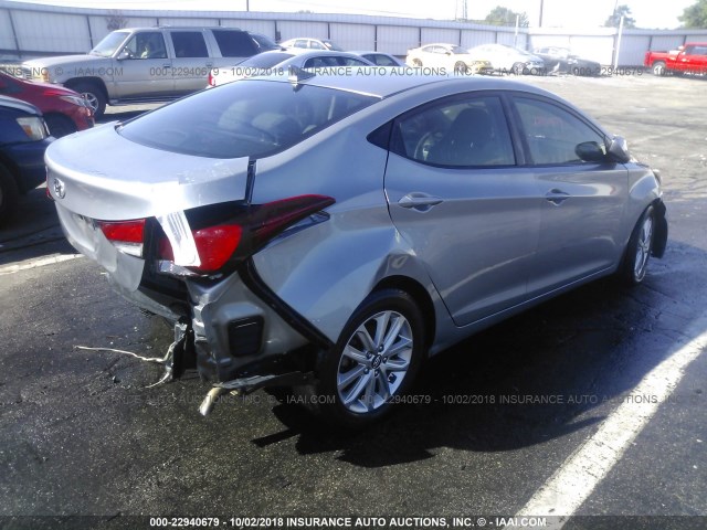 KMHDH4AEXFU300380 - 2015 HYUNDAI ELANTRA SE/SPORT/LIMITED GRAY photo 4