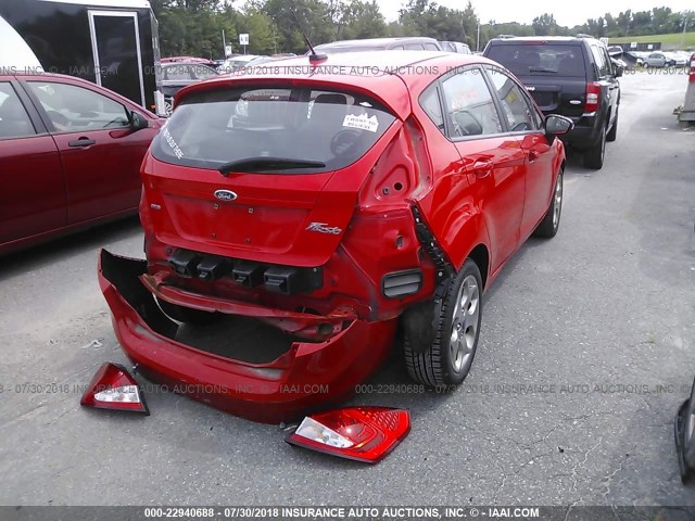 3FADP4FJ8CM177018 - 2012 FORD FIESTA SES RED photo 4