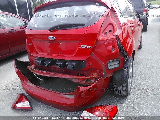 3FADP4FJ8CM177018 - 2012 FORD FIESTA SES RED photo 6