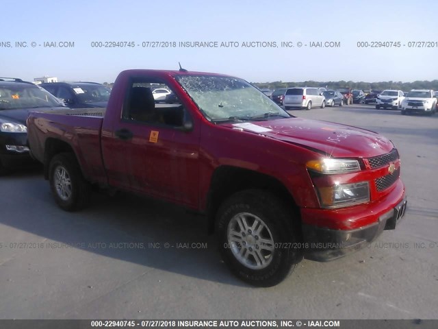 1GCGTCF91B8120228 - 2011 CHEVROLET COLORADO LT RED photo 1