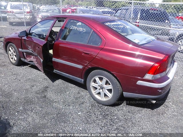 YV1RS61N312011699 - 2001 VOLVO S60 BURGUNDY photo 3