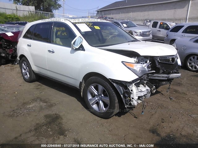 2HNYD2H39DH522252 - 2013 ACURA MDX TECHNOLOGY WHITE photo 1