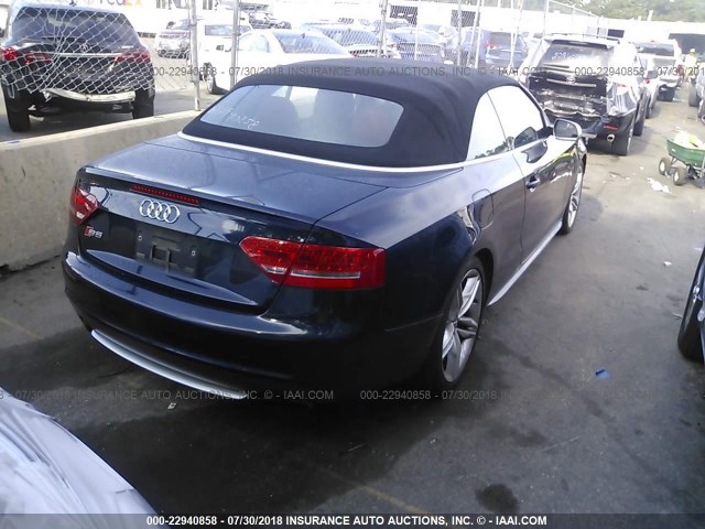 WAUCGAFH4AN013847 - 2010 AUDI S5 PREMIUM PLUS 蓝色 照片 4
