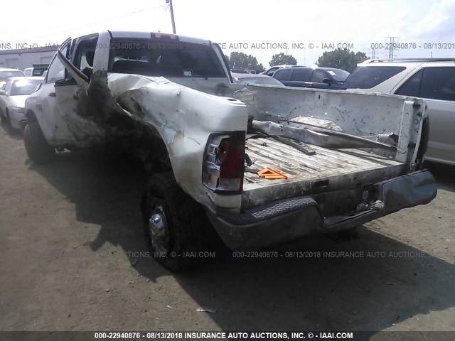 3D7UT2CL4AG189605 - 2010 DODGE RAM 2500 WHITE photo 3