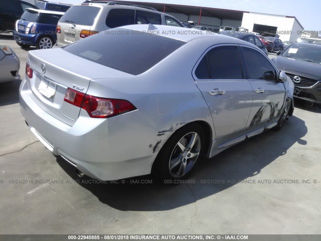 JH4CU2F84CC015502 - 2012 ACURA TSX SE SILVER photo 4