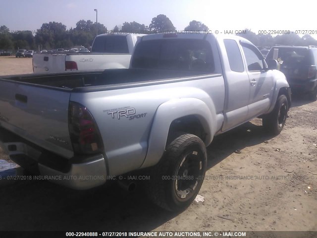 5TEUU42NX5Z074832 - 2005 TOYOTA TACOMA ACCESS CAB Silber Foto 4