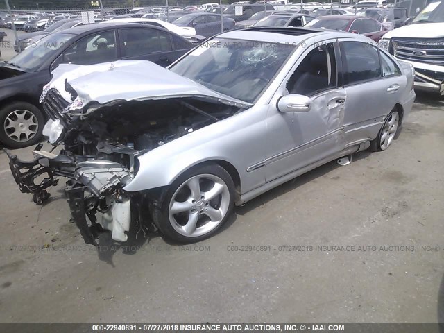 WDBRF52HX6F815087 - 2006 MERCEDES-BENZ C GENERATION 2006 230 SILVER photo 2