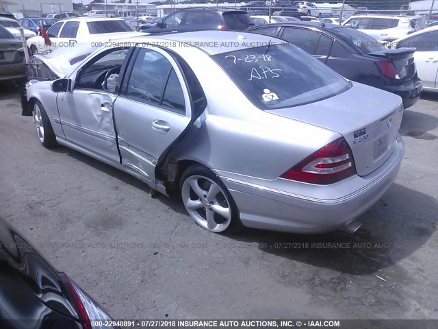 WDBRF52HX6F815087 - 2006 MERCEDES-BENZ C GENERATION 2006 230 SILVER photo 3