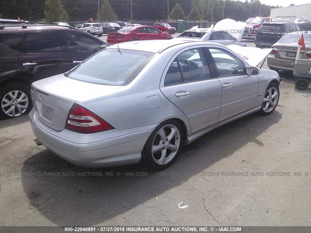 WDBRF52HX6F815087 - 2006 MERCEDES-BENZ C GENERATION 2006 230 SILVER photo 4