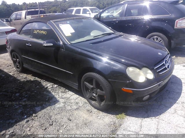 WDBTK75J45F150326 - 2005 MERCEDES-BENZ CLK 500 BLACK photo 1