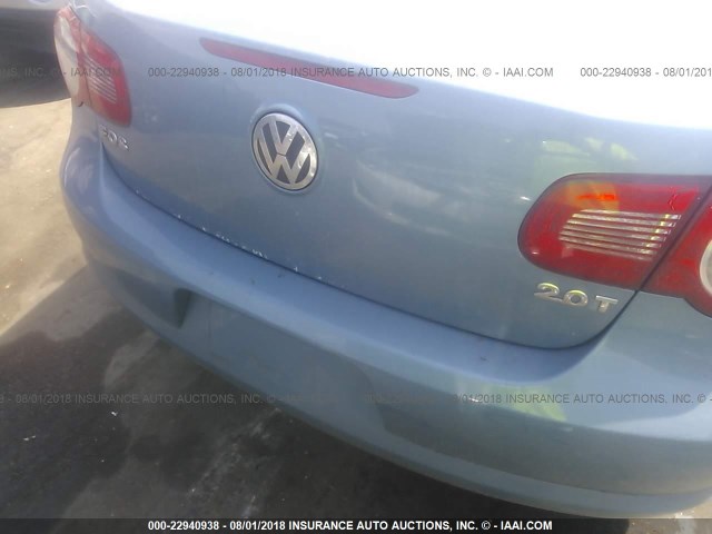 WVWFA71F29V005963 - 2009 VOLKSWAGEN EOS LUX BLUE photo 6