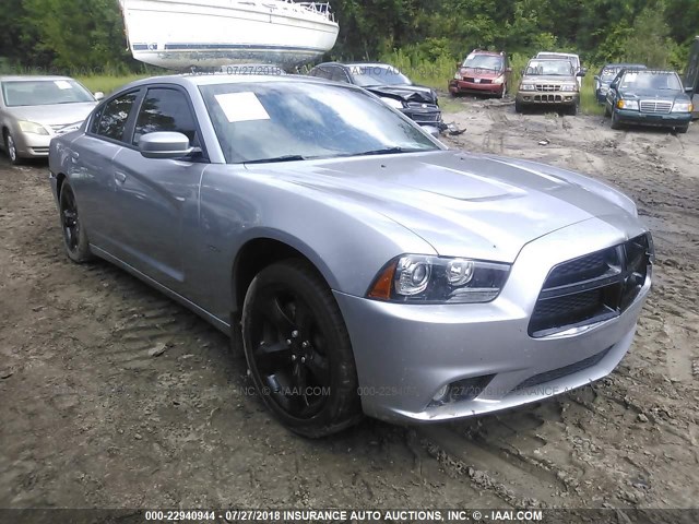 2C3CDXCT9EH134299 - 2014 DODGE CHARGER R/T GRAY photo 1