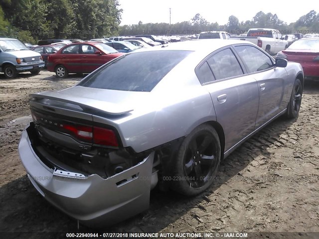 2C3CDXCT9EH134299 - 2014 DODGE CHARGER R/T GRAY photo 4