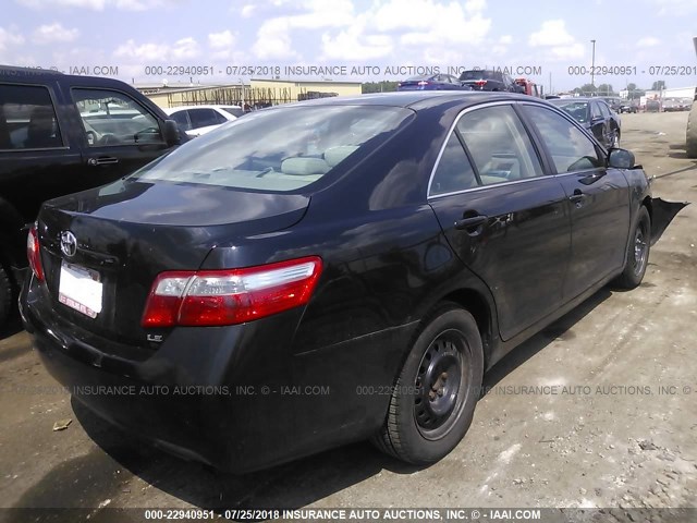 4T1BE46K47U729904 - 2007 TOYOTA CAMRY NEW GENERAT CE/LE/XLE/SE BLACK photo 4
