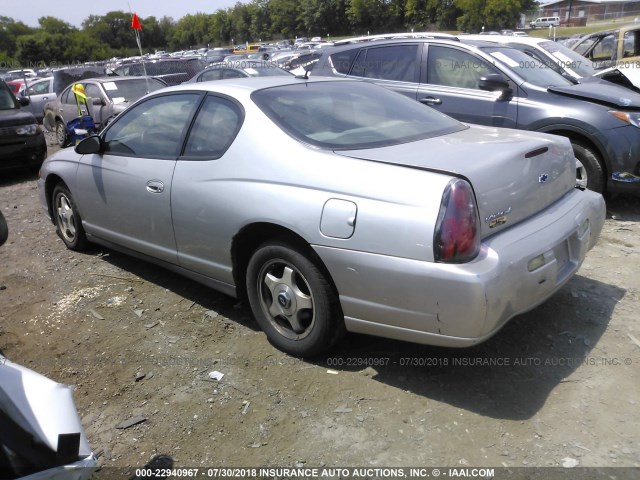 2G1WW12EX59189270 - 2005 CHEVROLET MONTE CARLO LS ვერცხლისფერი ფოტო 3