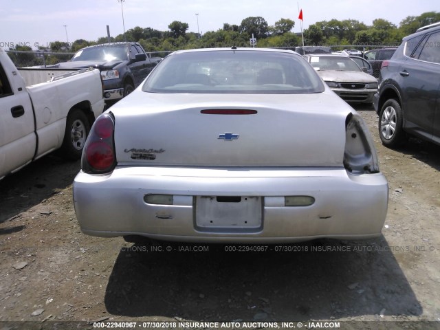 2G1WW12EX59189270 - 2005 CHEVROLET MONTE CARLO LS ვერცხლისფერი ფოტო 6